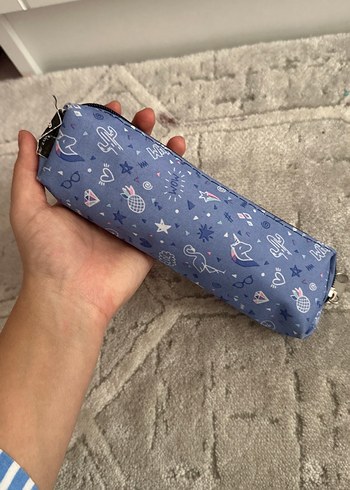 Hafif desenli çok renkli tek gözlü kız kalem kutusu - Görsel 2