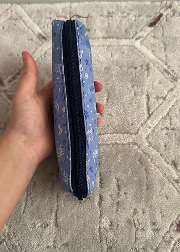 Hafif desenli çok renkli tek gözlü kız kalem kutusu - Görsel 4