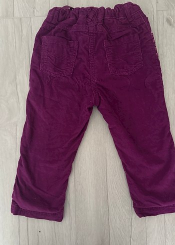 Kız Çocuk Mor Nakışlı Bol Kesim Pantolon - Görsel 2