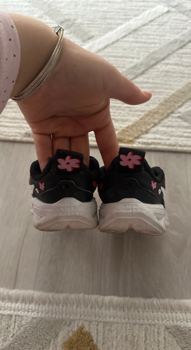 Velcro Siyah kız Çocuk Spor Ayakkabı - Görsel 2