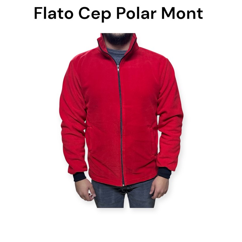 Siyah Fermuarlı Erkek polar mont baskı ve nakışa uygun - Görsel 2