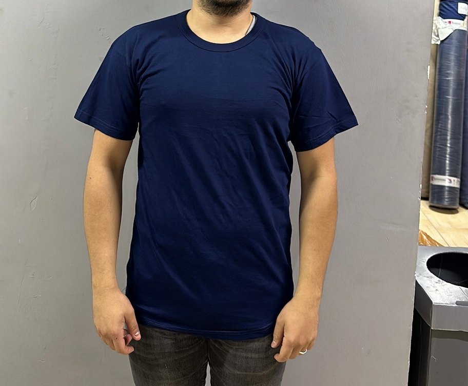 %100 Pamuk Ekonomik Kısa Kollu Bisiklet Yaka Tişört - Görsel 3