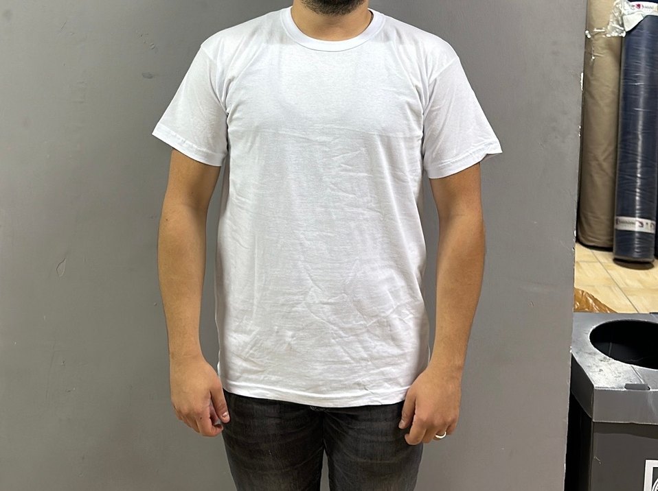 %100 Pamuk Ekonomik Kısa Kollu Bisiklet Yaka Tişört - Görsel 5