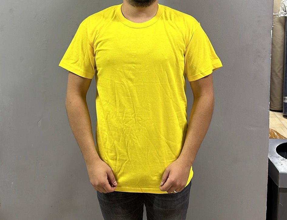 %100 Pamuk Ekonomik Kısa Kollu Bisiklet Yaka Tişört - Görsel 2