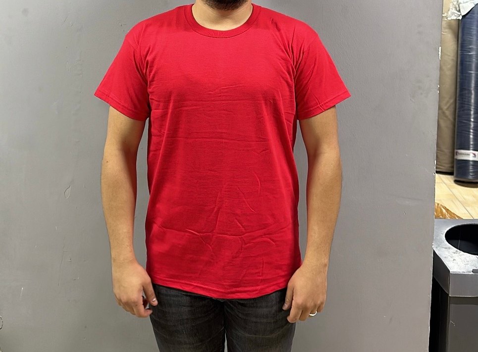 %100 Pamuk Ekonomik Kısa Kollu Bisiklet Yaka Tişört - Görsel 4