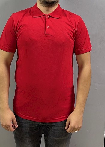 Compact Penye kumaş Siyah Kısa Kollu Polo Tişört - Görsel 3