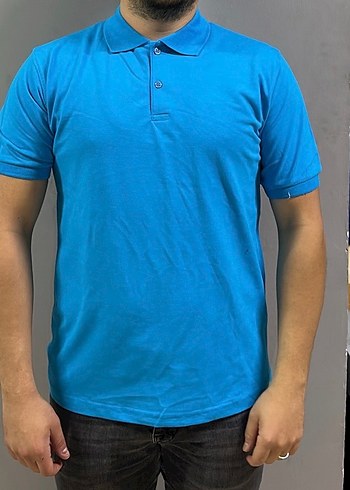 Compact Penye kumaş Siyah Kısa Kollu Polo Tişört - Görsel 2