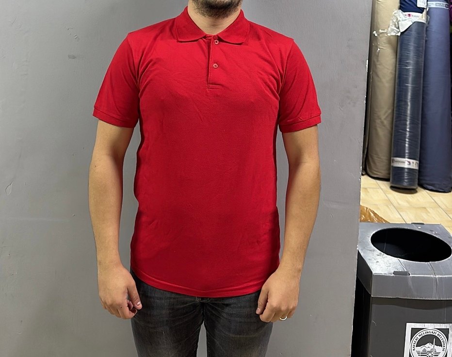 Compact Penye kumaş Siyah Kısa Kollu Polo Tişört - Görsel 3