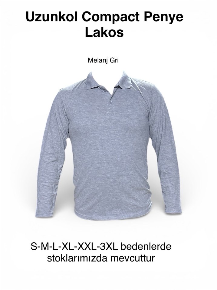 5 Renk Uzunkol Compact Penye Polo - Görsel 3