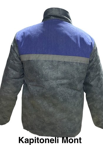 Kaynak delinmelerine karşı dayanıklı Gri Kapitoneli  Mont - Görsel 2