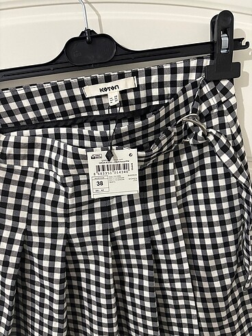 38 Beden koton etek pileli etiketli 38 beden