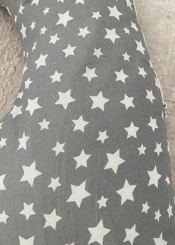 Gri Yıldız Desenli Hamile ve Emzirme Yastığı - Görsel 2
