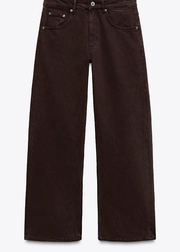 Zara Orta Bel Jean 40 Beden Kahverengi
