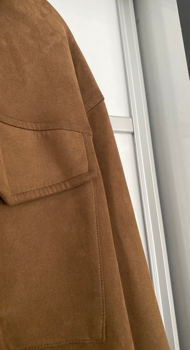 Düğmeli Kahverengi Süet Bohem Püsküllü Kadın Ceket - Görsel 2