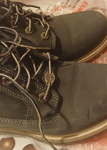 TİMBERLAND Lacivert  kalın bağcıklı Bot - Görsel 5