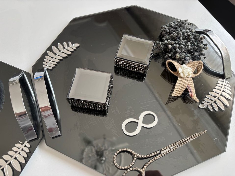 Nişan tepsisi ve kahve seti - Görsel 2