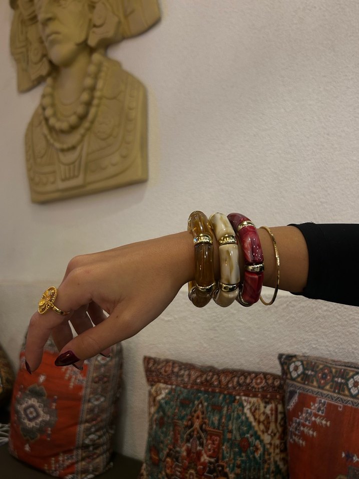 Bohem Tarzda Renkli Boncuklu Kadın Bileklik - Görsel 2