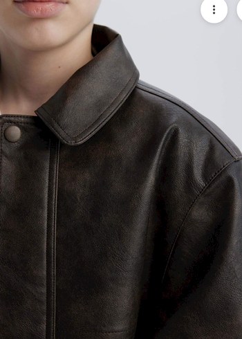 Defacto Erkek Çocuk Kahverengi Deri Ceket - Görsel 3