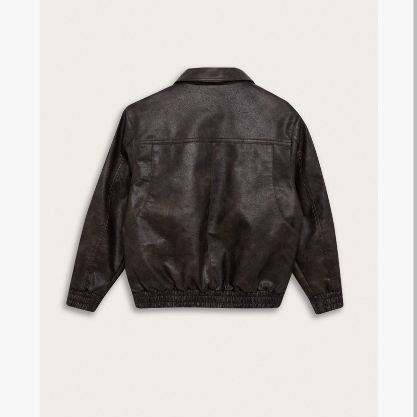 Defacto Erkek Çocuk Kahverengi Deri Ceket - Görsel 4