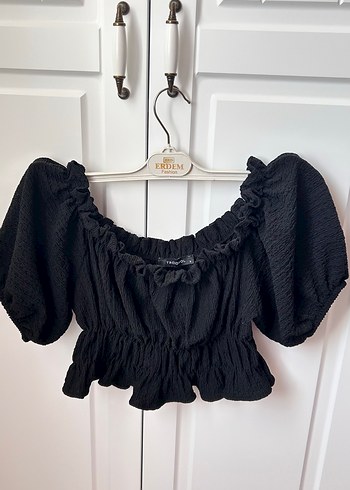 Trendyol & Milla Trendyolmilla beli lastikli crop bluz