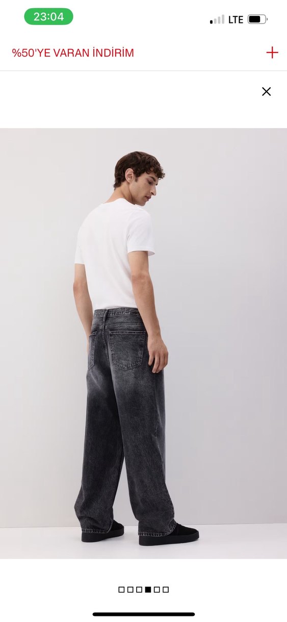 Gri Siyah Regular Fit Denim Erkek Pantolon - Görsel 2