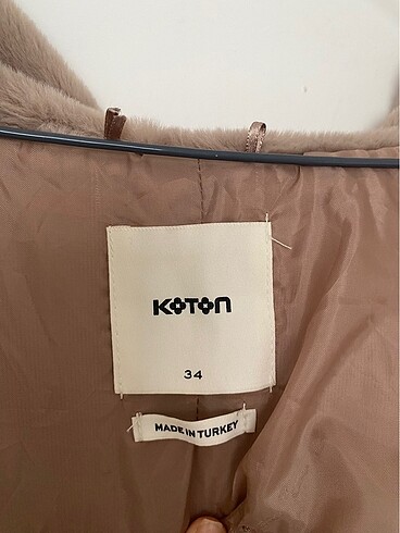 34 Beden camel Renk Suni kürk kaban