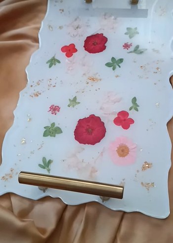 Beden Renk epoksi tepsi sunum tepsisi nişan tepsisi