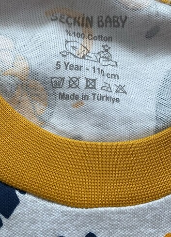 5 yaş pamuklu pijama takımı ???? - Görsel 4