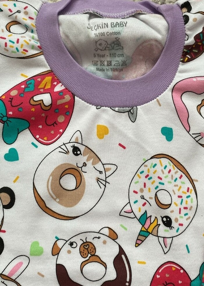 5 yaş pamuklu pijama takımı ???? - Görsel 3