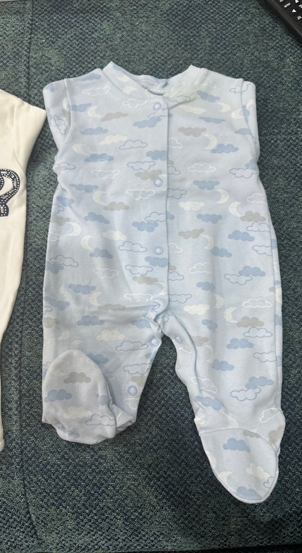 Bebek Erkek Düğmeli Nakışlı Tulum - Görsel 3