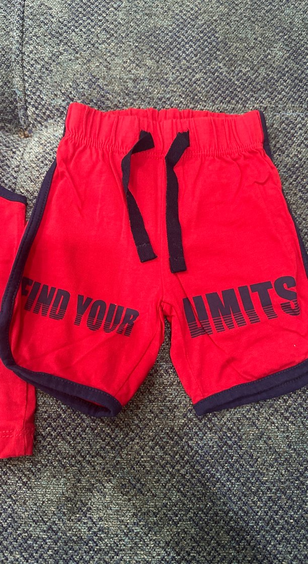 Kırmızı Erkek Bebek Kolsuz Takım - Görsel 3