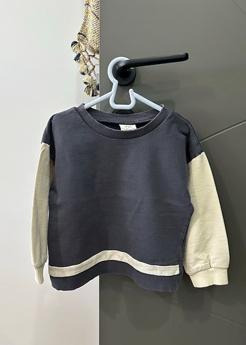 Gri Erkek Çocuk Sweatshirt Uzun Kollu
