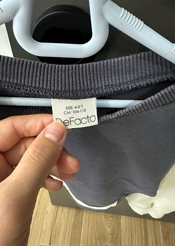 5 Yaş Beden gri Renk Gri Erkek Çocuk Sweatshirt Uzun Kollu