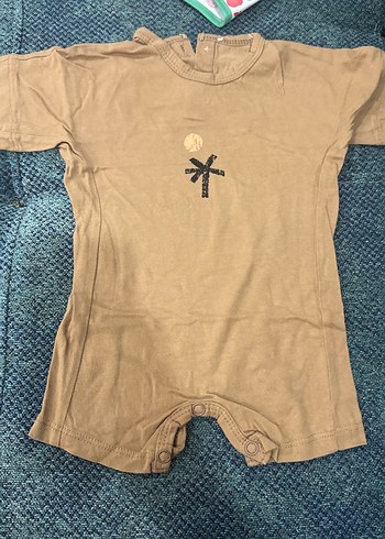 CİGİT marka Pastel Kahverengi Bebek Kısa Kollu Takım - Görsel 5