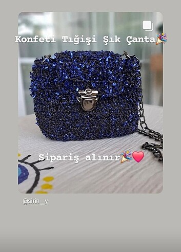Konfeti Tığişi Şık Çanta