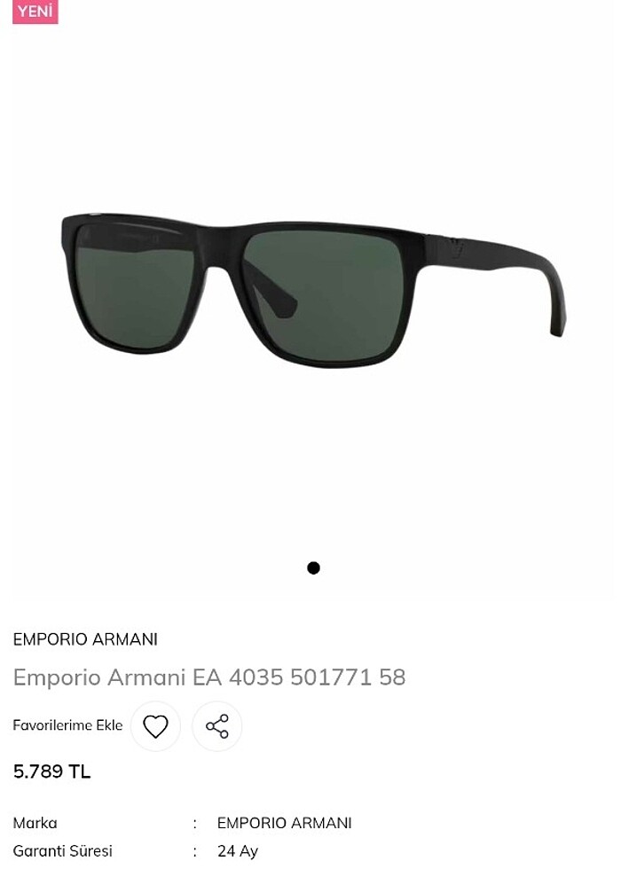 EMPORIO ARMANI EA 4035 501771 58 Erkek Köşeli Güneş Gözlüğü

 - Görsel 4