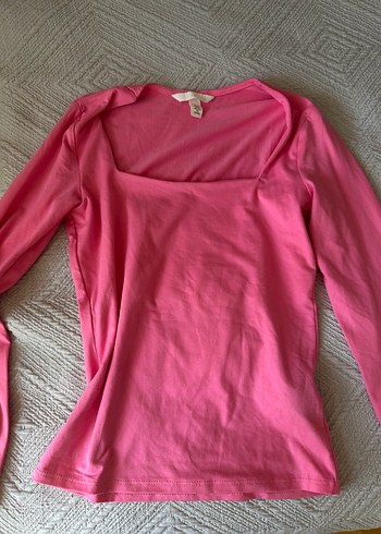 H&M pembe uzun kollu bluz