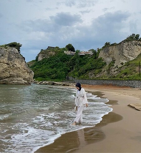 Keten kumaş kimono