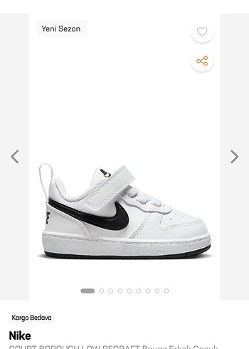Nike Nike Erkek Çocuk Beyaz Spor Ayakkabı