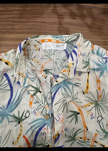 Zara Erkek Çocuk Bohem Desenli Kısa Kollu Gömlek - Görsel 2