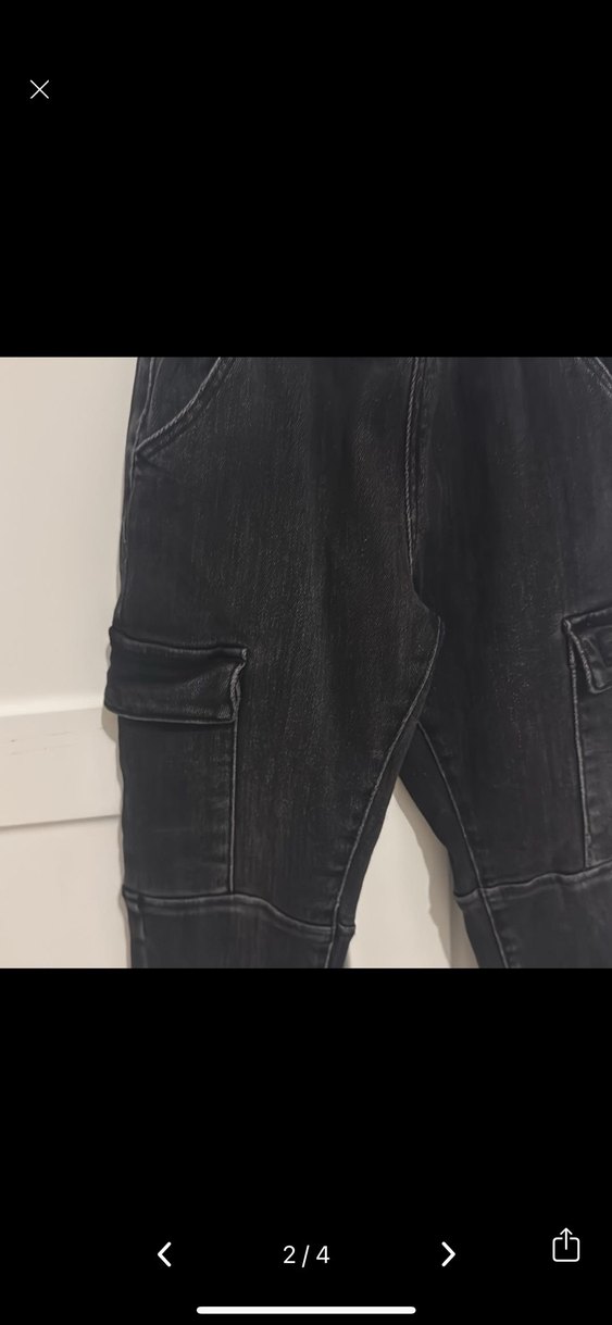 Zara Erkek Çocuk Siyah Bol Kesim Denim Pantolon - Görsel 2