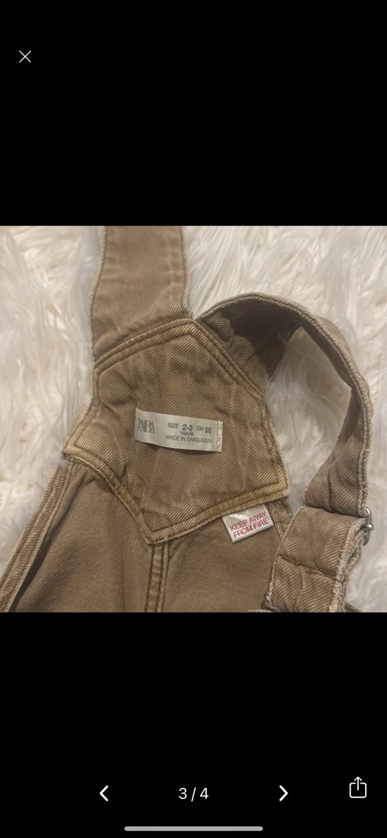 Kahverengi Erkek Çocuk Bol Kesim Askılı Tulum - Görsel 3