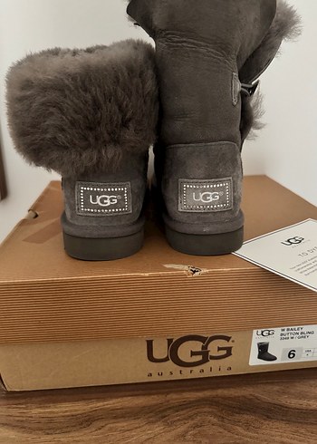 Gri Süet Tüylü Kadın Botu - Görsel 5