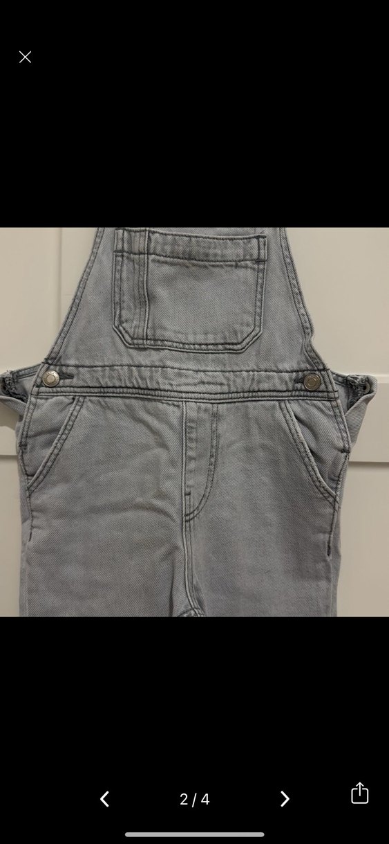 Gri Denim Erkek Çocuk Askılı Tulum - Görsel 2