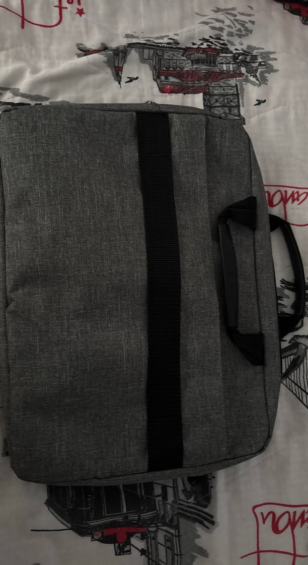 Gri Laptop Çantası Fermuarlı - Görsel 2