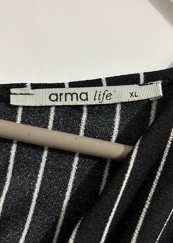 Siyah Çizgili Uzun Kadın Tulum - Görsel 3