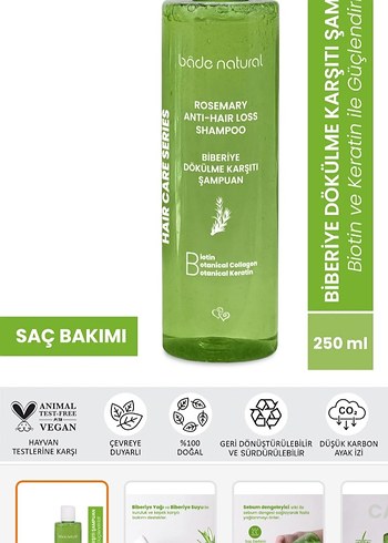 Biberiye Dökülme Karşıtı Şampuan 250 ml