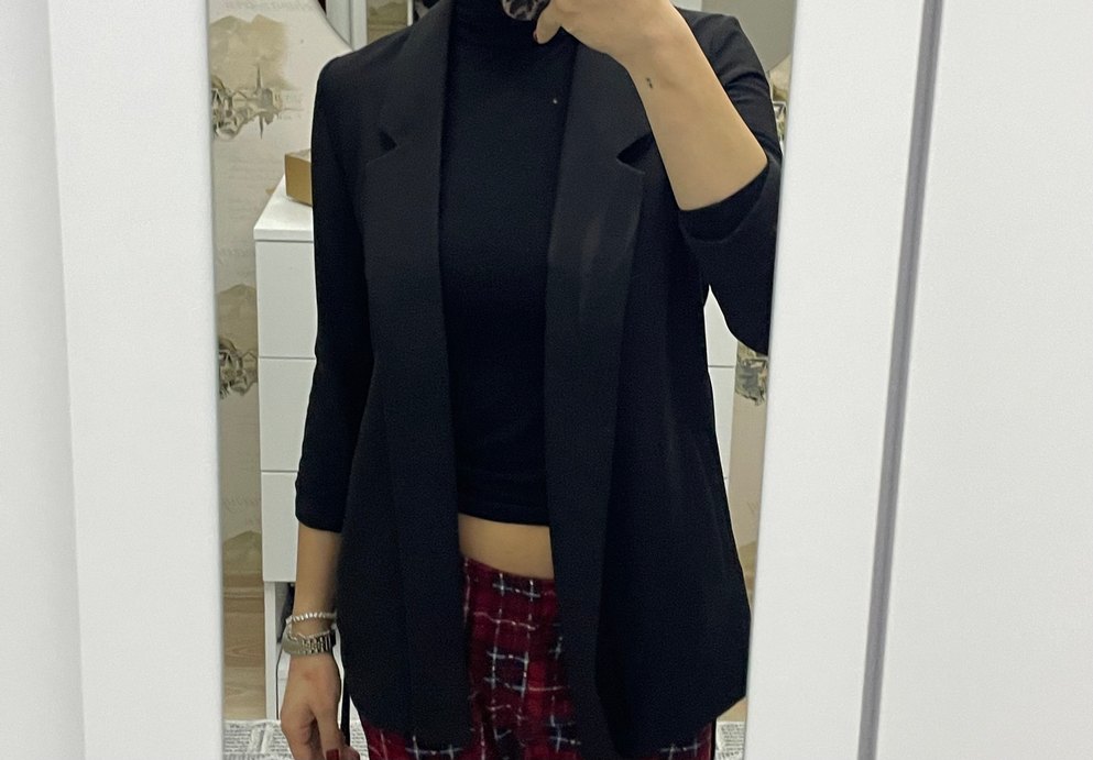 Kemerli Siyah Kadın Blazer - Görsel 2