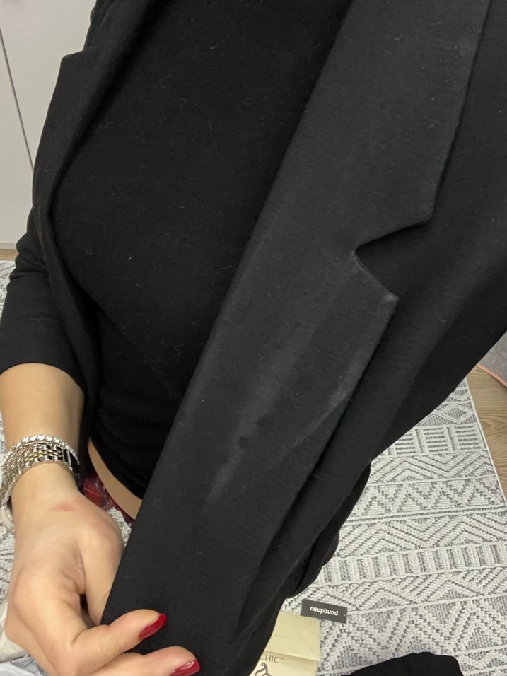 Kemerli Siyah Kadın Blazer - Görsel 3