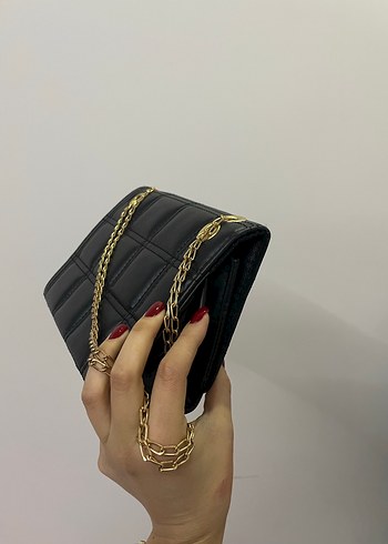 Beymen muadil Siyah Kare Desenli Deri Kadın Çanta - Görsel 4